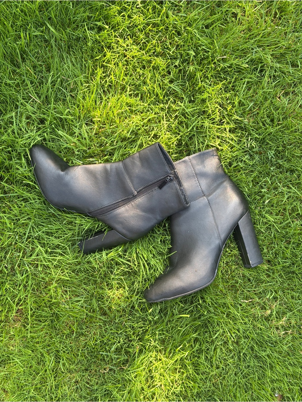 Women's Black High Heel Ankle Boots